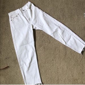 Vintage Levi’s 550 White Straight Leg Jeans